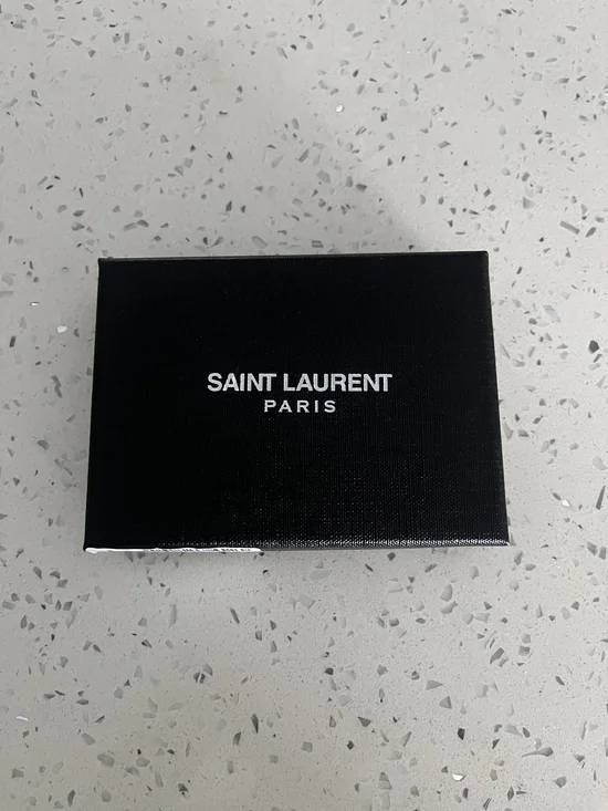 YSL Black and Gold Leather Card Holder - Picture 4 of 4